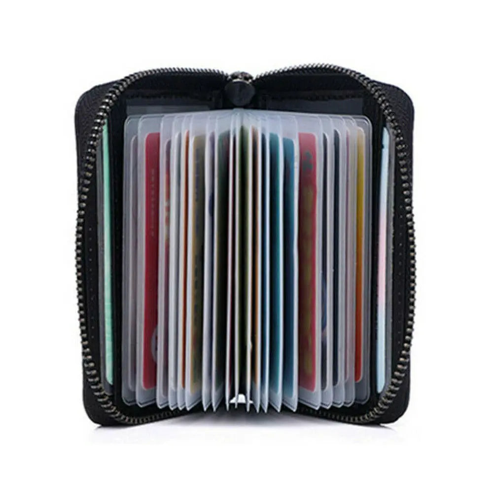 Business Card Holder Wallet Men Bank Card/ID Card/Credit Card Holder 22 Bits Card Wallet RFID Blocking Protects Case Coin Purse