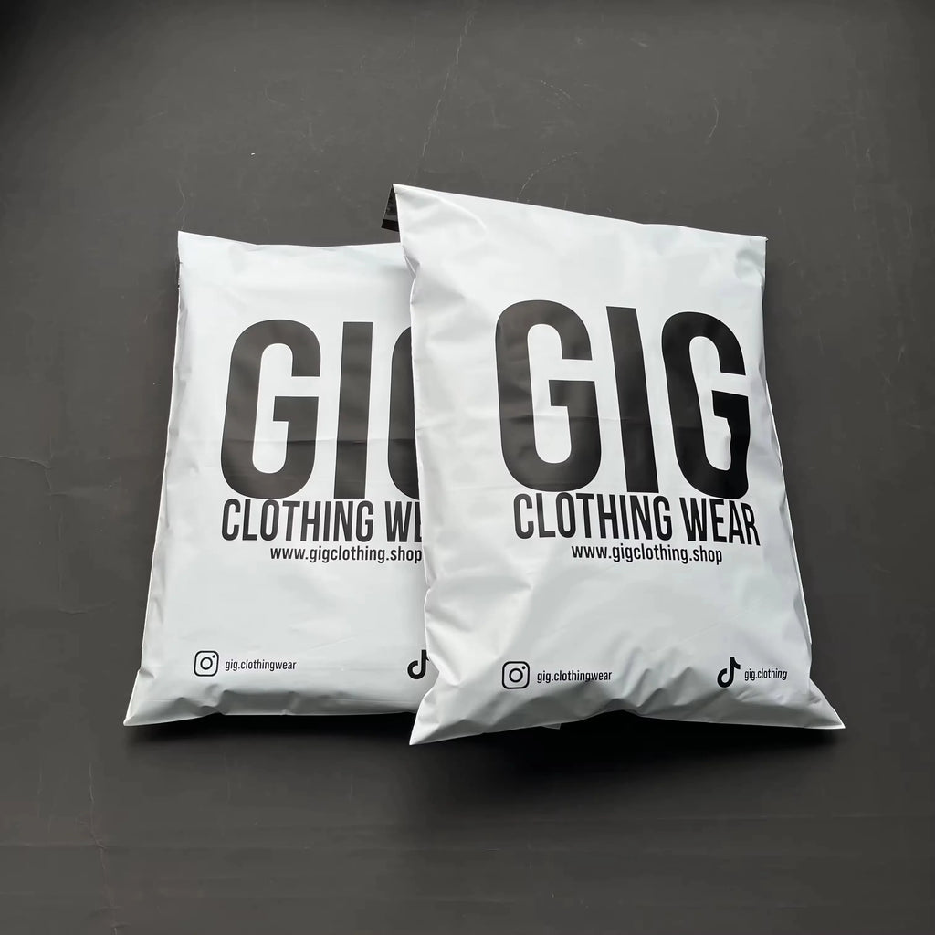 Environmentally friendly custom printing logo, luxurious matte white plastic mailing envelope, polyethylene shipping bag 50pcs