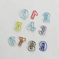 10pcs/Set Metal Digital Shape Paper Clips Kawaii Cute Bookmark Clip Stationery Office School Supplies