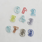 10pcs/Set Metal Digital Shape Paper Clips Kawaii Cute Bookmark Clip Stationery Office School Supplies