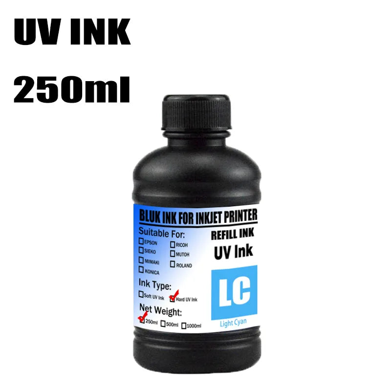 For Epson UV Hard ink Soft ink White LED UV Ink For Epson DX5 DX7 XP600 TX800 Printhead I3200 I1600 R1900 R2000 Rl800 Printer