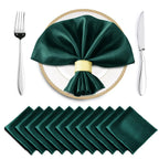12PCS Wedding Red Satin Napkin 30x30cm Wholesale Soft Table Napkins for New Year Christmas Decoration Party Dinner Table Decor