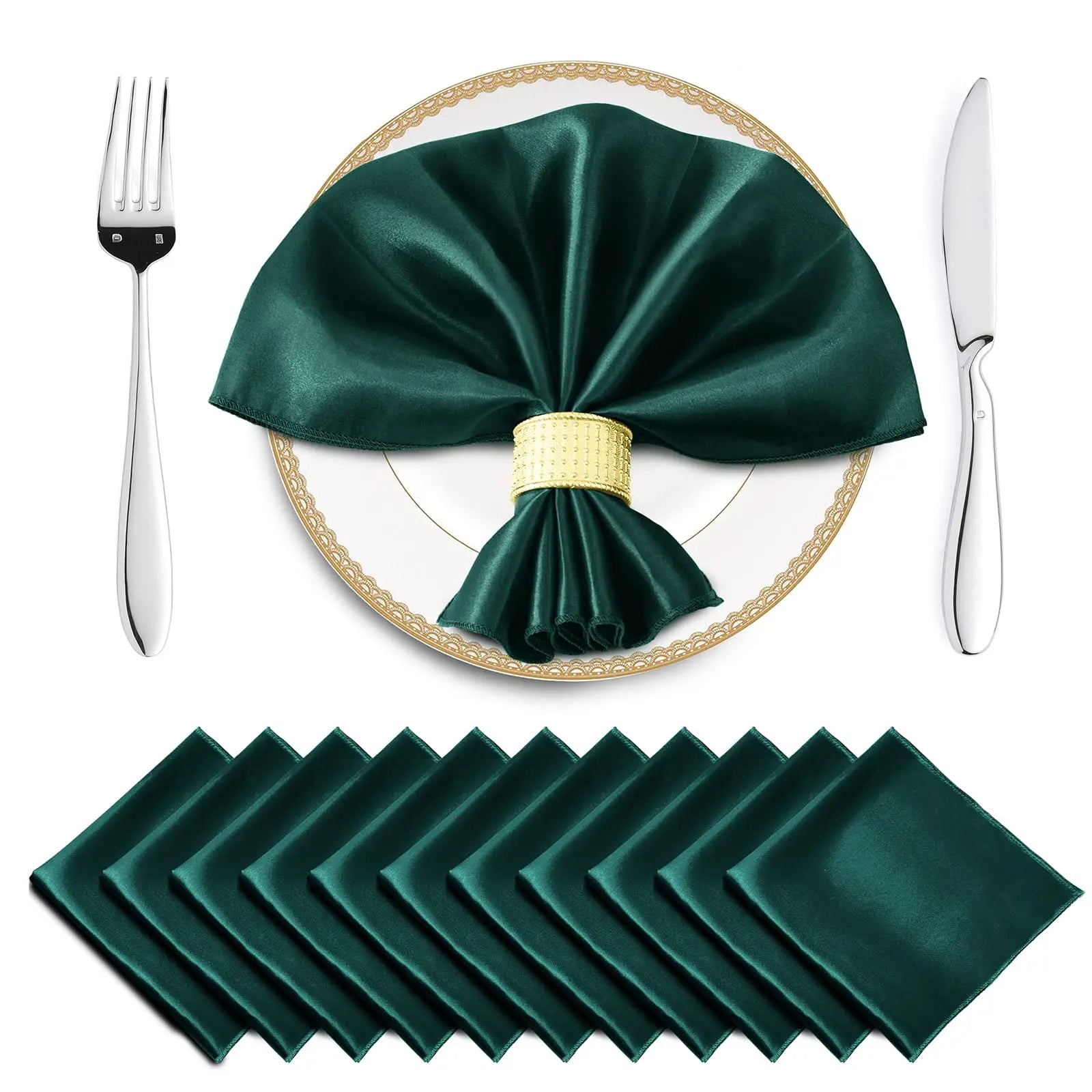 12PCS Wedding Red Satin Napkin 30x30cm Wholesale Soft Table Napkins for New Year Christmas Decoration Party Dinner Table Decor