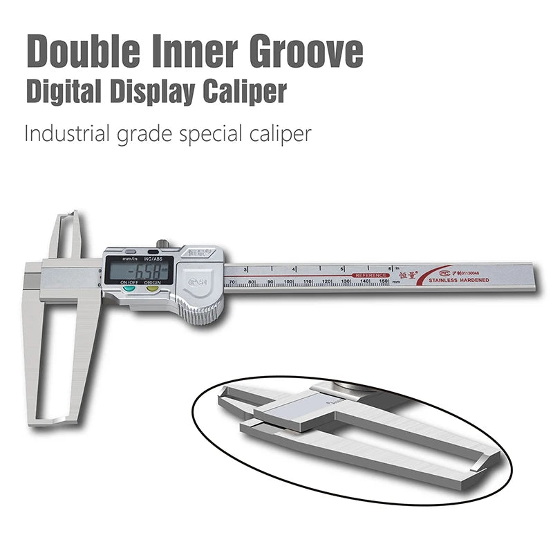 Double Internal Groove Digital Caliper 9-150mm Internal Groove Electronic Vernier Caliper Internal Hole Groove Diameter Caliper