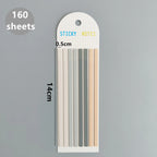 160 Sheets Transparent Sticky Notes Self-Adhesive Reading Annotation for Books Notepad Bookmarks  Memo Pad Index Tabs