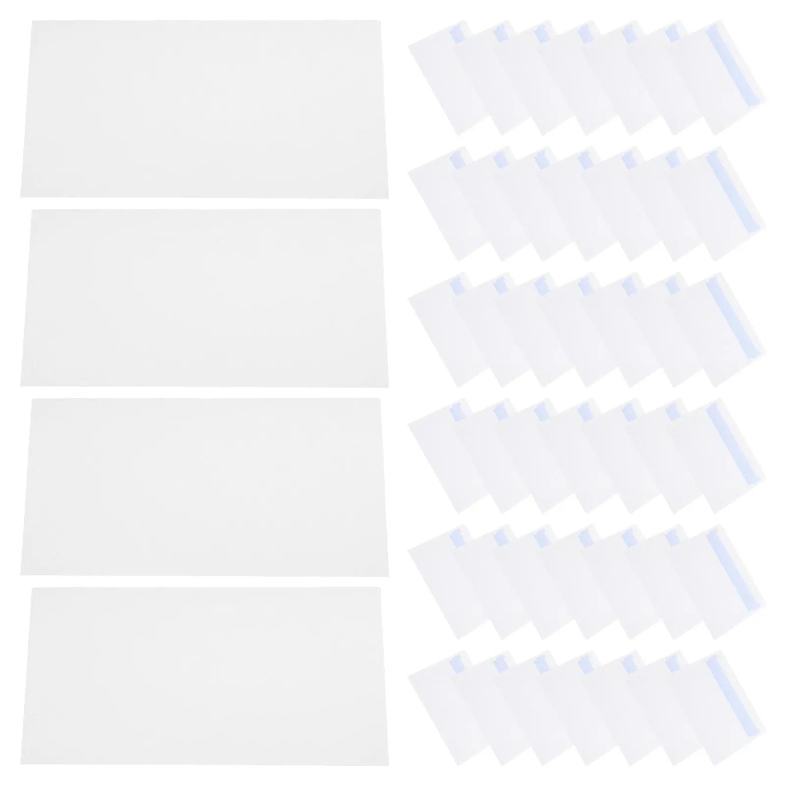 100Pcs Self Sealing White Business Envelopes Letter Size Peel and Seal Security Mailing Envelopes for Checks Invoices Personal