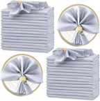 12 Pack Satin Cloth Napkins, 30x30cm Silky Wedding Napkins Cloth, Luxury Dining Table Cloth Napkins for Birthday Holiday Party
