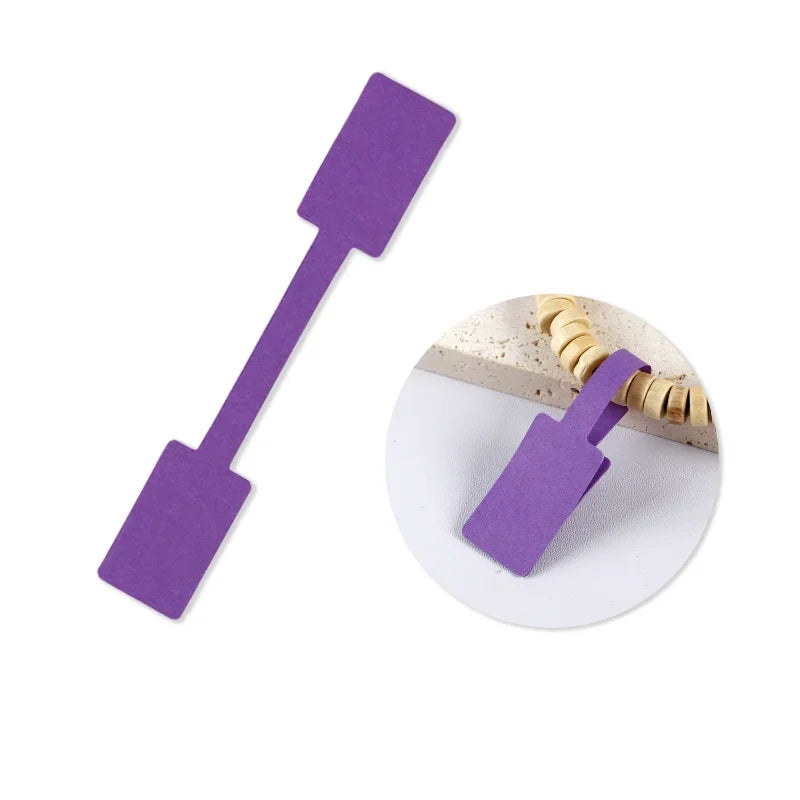 100/2001.6x10cm 8 Color Price Tag for Jewelry Display Sticker Card Necklace Earring Bracelet Blank Square Label Packaging