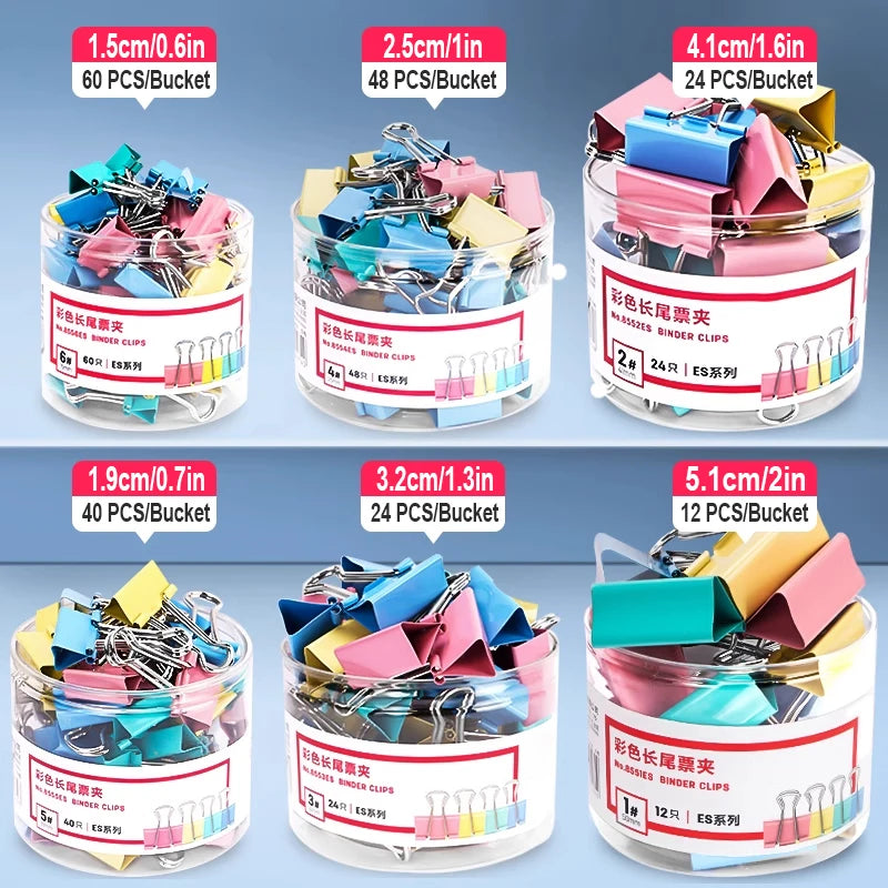 Long Tail Clip Colored Ticket Clip Tailcoat Clip Test Paper File Ticket Clip 1-6 # Size Book Clip Stationery