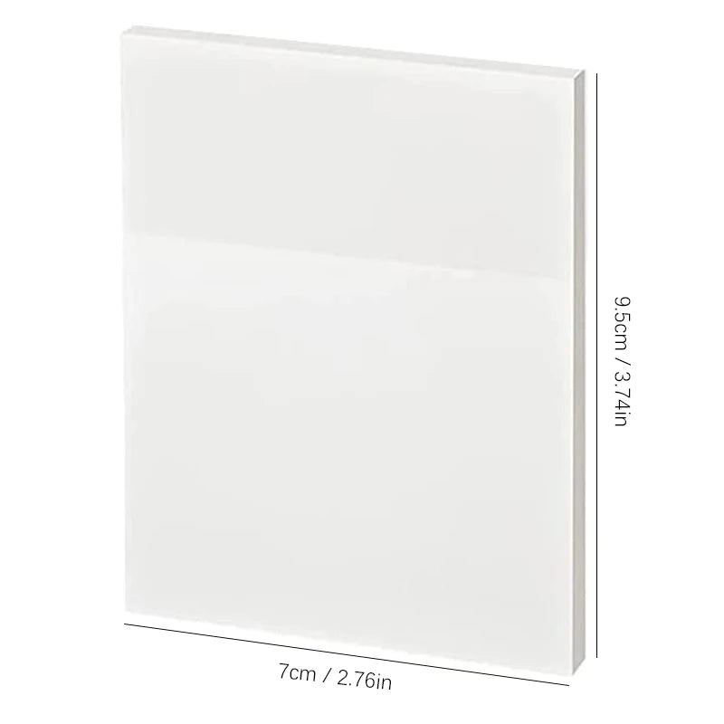 50 Sheets Transparent Sticky Notes Waterproof Message Stickers for Note Books Convenient Reporting & Signature Stickers