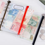 1PCS/LOT A5/A6/A7 Storage Bag School Office Supply Transparent Loose sheet Notebook zipper Self-sealing File Holder