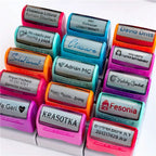 Customized Arabic Hebrew Name Stamp Waterproof Seal Custom Teacher Signature Student Child Cloth Ink Stamp Selfing-inking Stamp