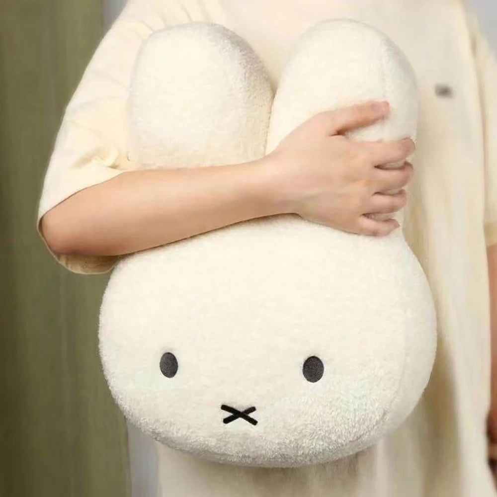 Kawaii Miffy Cute Plush Pillow Cartoon Rabbit Add Cotton High Quality Household Bedroom Simple Sofa Cushion Girl Festival Gift