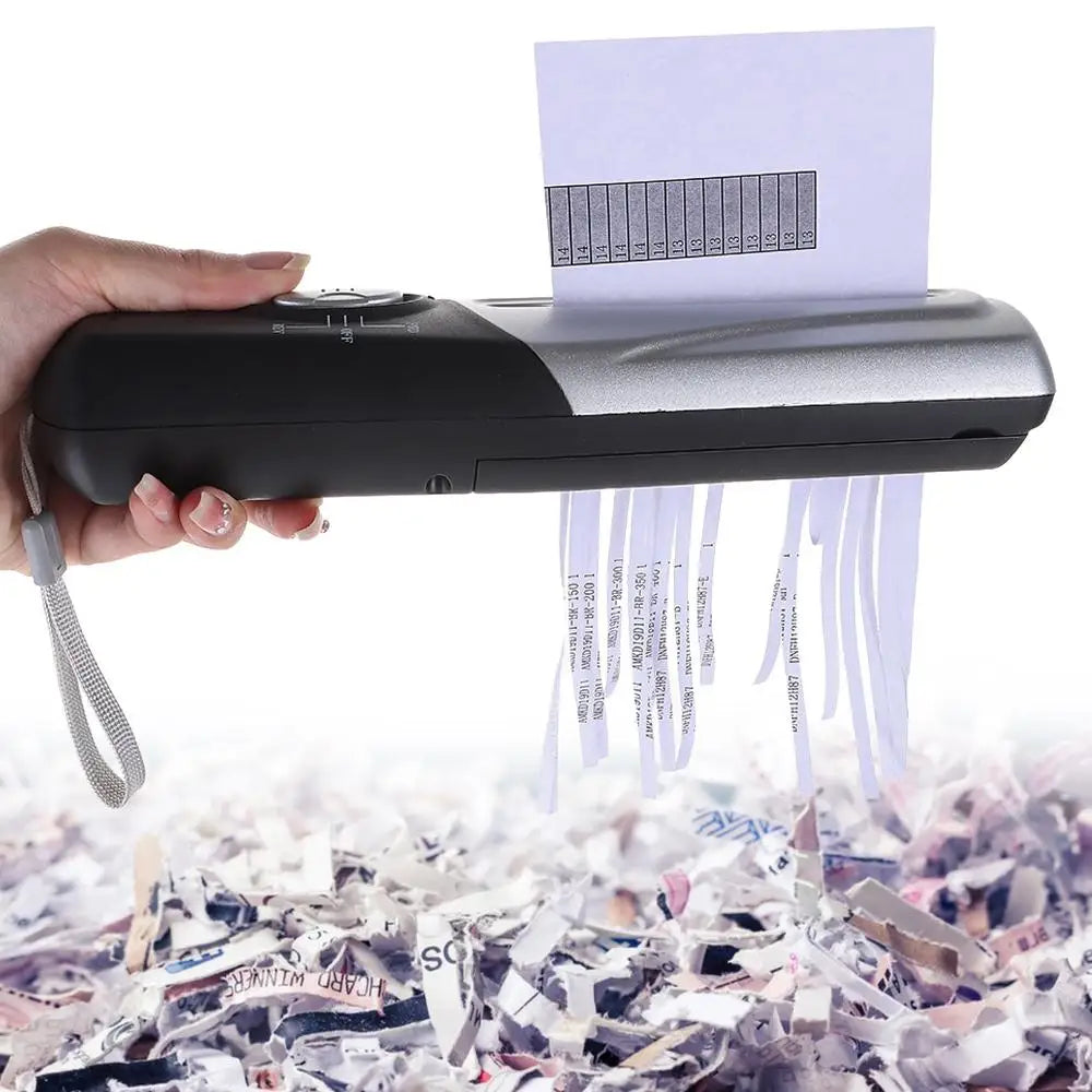 Use Paper Documents Cutting Tool Shredders Office Home Paper Shredders Cutting Machine Mini Hand Shredder Handheld USB Shredder