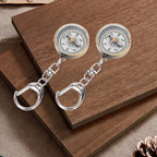 2PCS Lightweight Compass Keychain Vintage Zinc Alloy Pocket For Outdoor Camping/Travel/Direction Navigation Tool Survival Guide