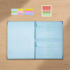 Manila Pocket Binder Multiple Pockets Expanding File Folder Expanding Document Organizer Easy to Organize Office Storage