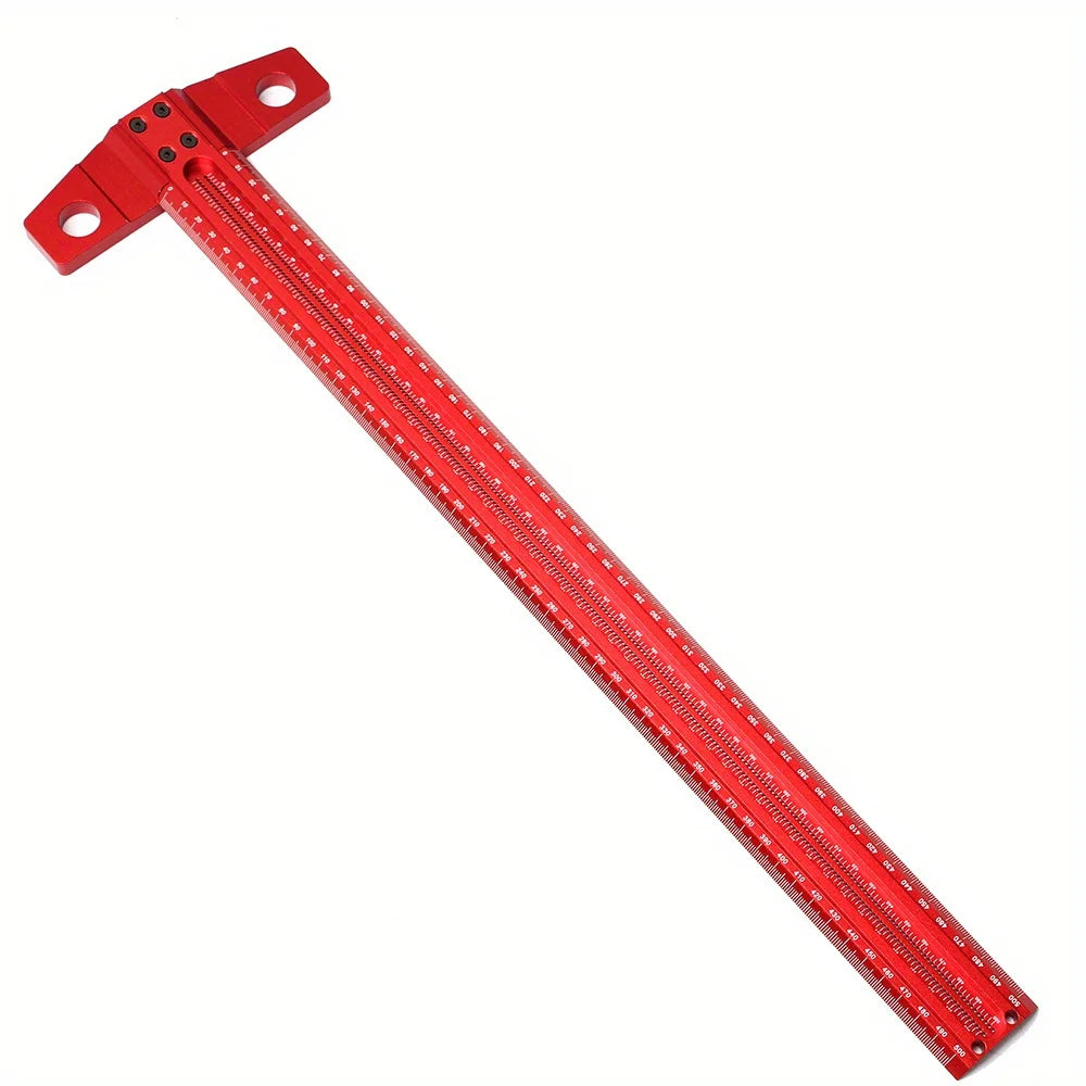60/300/400/500mm Efficient and Precise Woodworking Multi Specification Aluminum Alloy T-shaped Ruler Marking Gauge