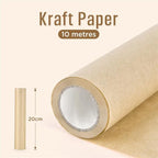 1 Roll 10M 10/30/40/45cm Of Kraft Paper Roll For Gift Wrapping Moving Packing Brown Paper Roll For Painting,Crafts,DIY Making