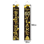 50th Birthday Party Supplies for Men Women Black and Gold 50 Years Old Party Paper Plates Cups Napkin Tablecloth Tableware Decor