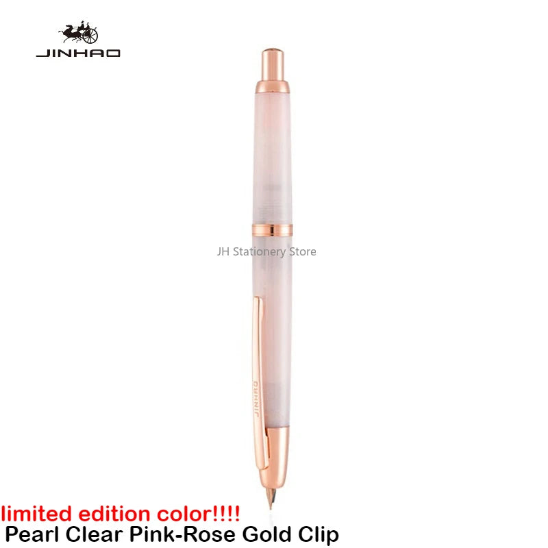 JINHAO 20 Press Fountain Pen Retractable EF/F Nib Plastic With Clip School Supplies PK 10 A1 Stationery Writing Ink Converter