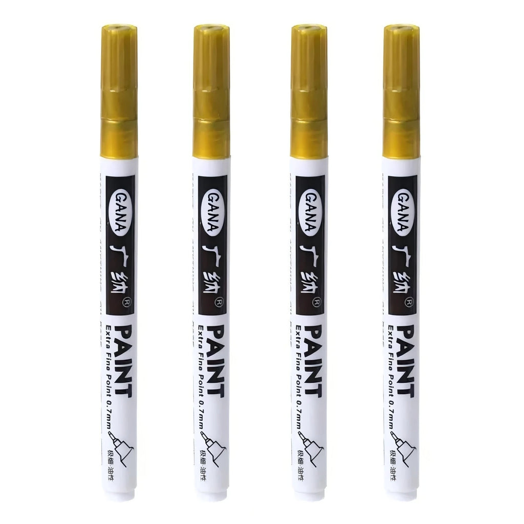 Fine tip permanent Paint Marker Pen DIY Paint Metallic Pen Permanent Gold SILVER Marker Touch Up,School Model Painting