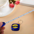 Mini Keychain Tape Measure Easy Reading Automatic Retractable Steel Tape Ruler for Woodworking Construction Sites