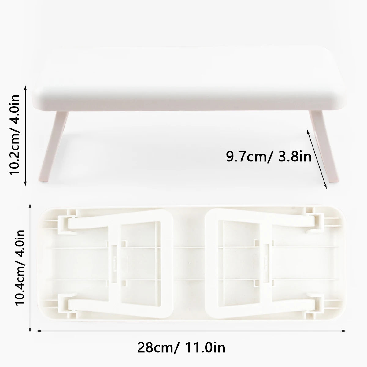 Plastic Manicure Handrest: Foldable Height Adjustment, UV Light Placement Ready, Comfortable Nail Treatment Support Tool