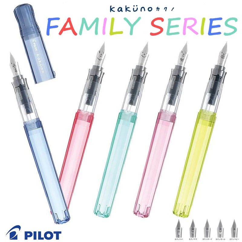 PILOT kakuno Fountain Pen,Multi-Colors Dreamy/Smile Family Series 0.4~0.7mm Nib Writing Calligraphy Pen Perfect Gift For Student