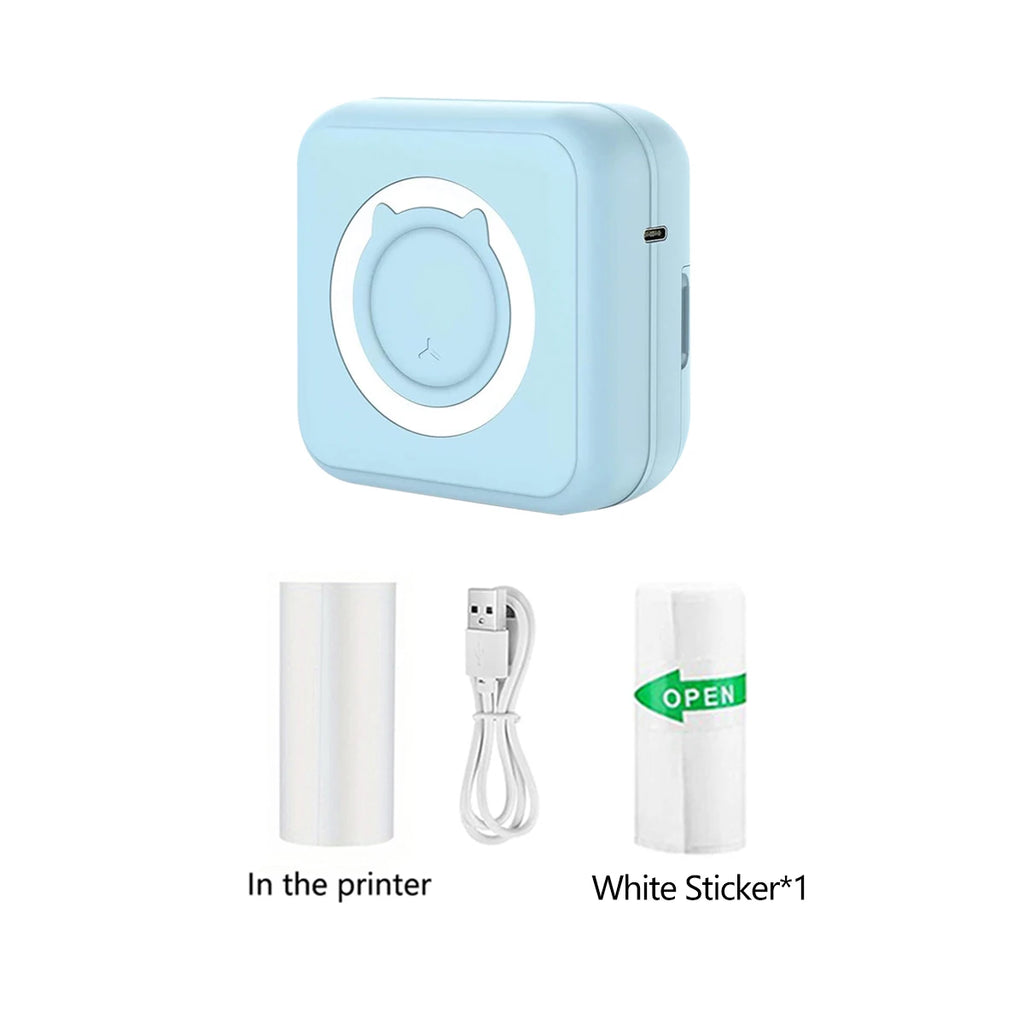 Mini Printer for IPhone and Android, Wireless Mini Photo Printer Label Printer, Portable BT Mini Thermal Printer Print Labels
