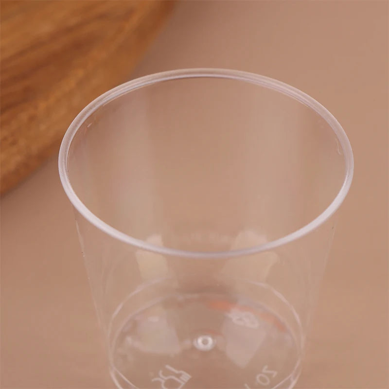 50Pcs Kitchen Party Shot Glasses Jelly Cups Tableware Tasting 30ML Disposable Mini Clear Plastic Cup Outdoor Picnic Birthday