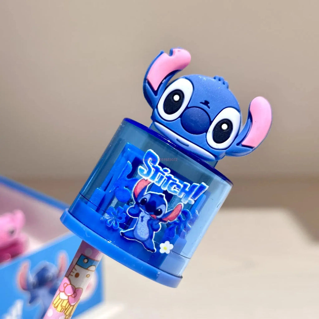Random 1 Color Stitch doll pencil sharpener, cute cartoon student pencil sharpener, Lilo & Stitch stationery, school supplies