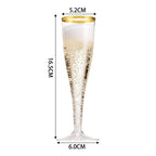 100pcs 5oz Disposable Cups Sparkling Champagne Bar Cups Plastic Champagne Flutes Clear Toasting Glasses for Weddings Party