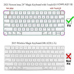 Ultra Thin TPU Keyboard Protector Cover Skin for Magic Keyboard with Touch ID A2449 A3118 MK293LL/A A2450 A3203