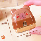 Portable Mini Manual Pencil Sharpener Cartoon Cute Capybara Pencil Sharpener Office School Supplies Student Stationery Gifts