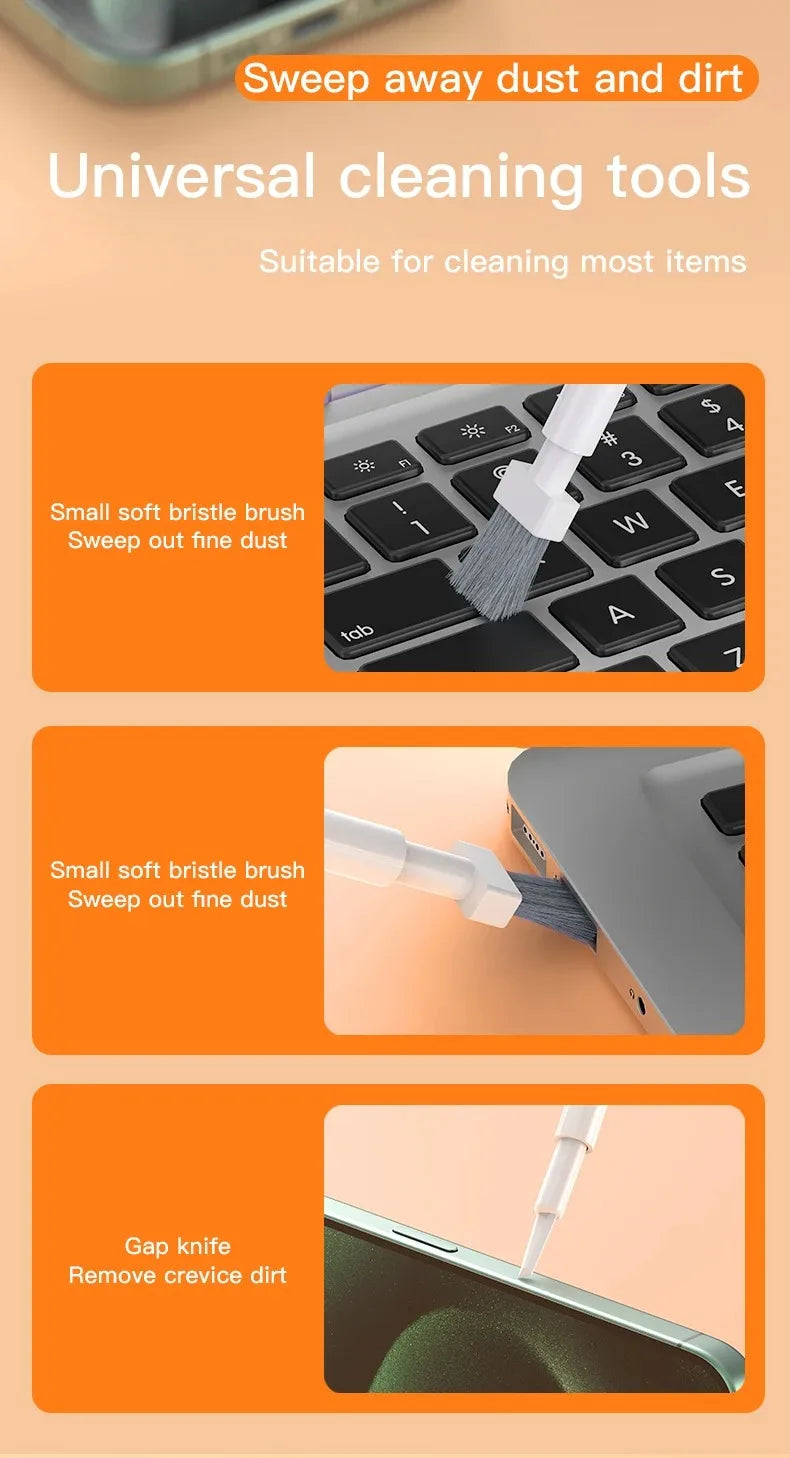 32 in 1 Mobile Phones Cleaning Kit Multifunctional Cleaner Set For Keyboard Camera Laptop Earphone Clean Pen Brush Cleaning Tool