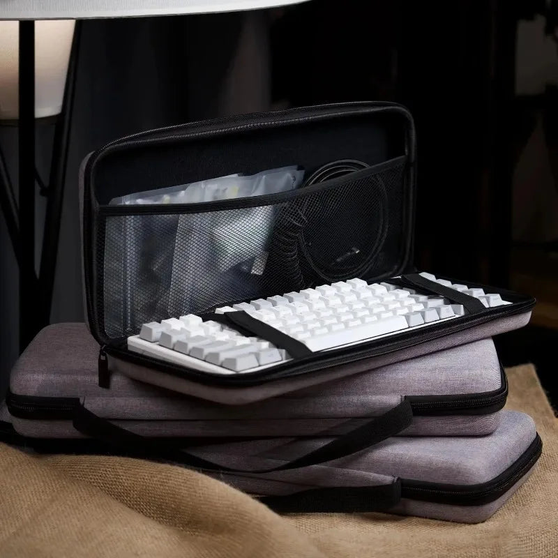 1pc Hard Shell Keyboard Case, EVA Waterproof Bag for 60% 80% 100% Keyboards, Universal Portable Protective Cover