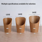 100PCS French Fries Cups Disposable Kraft Paper Cups Snack Containers Charcuterie Dessert Supplies Baking Cups Take-Out Party