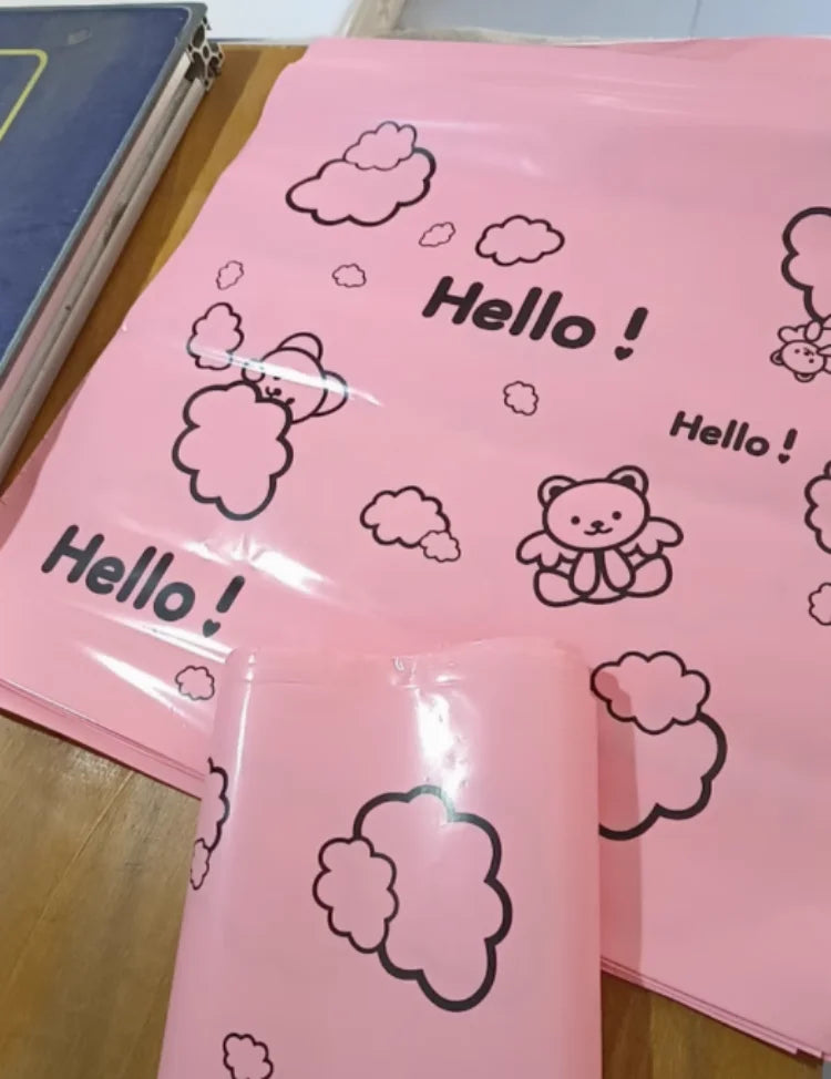 100PCS Lovely Baby Pink Poly Mailer Adhesive Envelope Shipping Bags DIY Bra Skirt Shoe Box Toys Present Gift Packaging Pouches