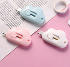 Portable Utility Knife Cloud Mini Students Paper Knife Office Utility Knife Safety Knife Letter Opener Mini Cutter Box Opener