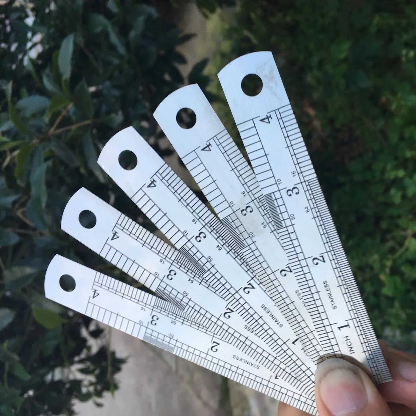 10pcs Precision Stainless Steel Rulers, 4-Inch Double-Sided Metal Rulers with Etched Markings for Teaching and Drawing