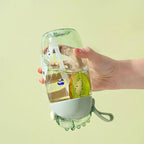 500ml Children's Dinosaur Water Bottle With Silicone Straw Leak Proof Plastic Water Bottle Summer Children's Water Cup