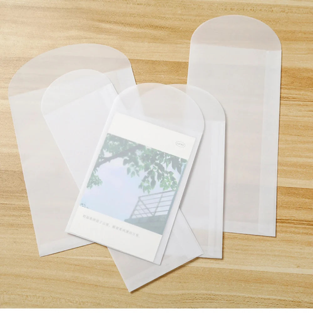 100pcs/lot Invitations Blank Translucent Envelope Postcards Message Card Sulfate Paper Envelope Business Letters Wedding