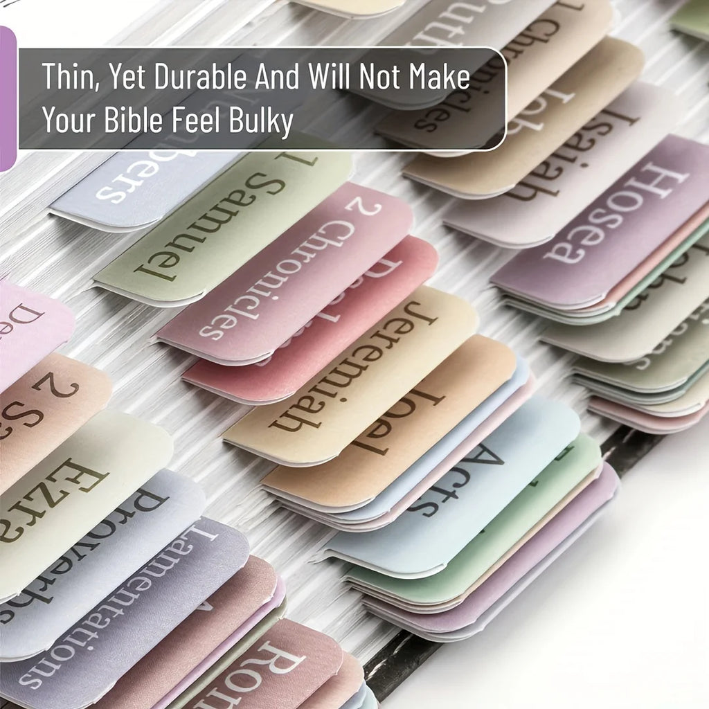 75 Bible Tabs With 6 No Bleed Highlighters,Morandi Theme, Bible Indexing Tabs,Bible Book Tabs,Bible Labels Tabs+Pens