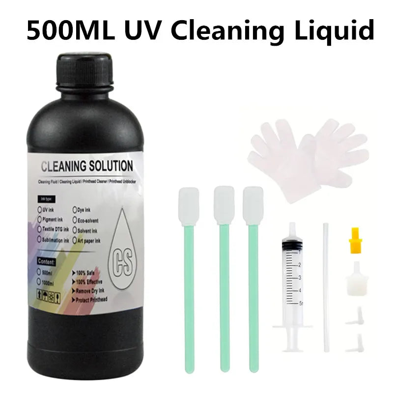 UV Hard Ink 500ML LED UV Ink For Epson L800 L805 L1800 R290 R330 1390 1400 1410 1500W DX5 DX7 UV Flatbed Printer