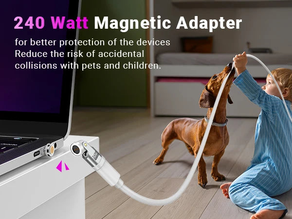 AUFU 3Pcs 9Pin Magnetic Type C Adapter 240W Fast Charging USB C To Type C Adapter OTG Connector For Samsung Xiaomi Lenovo Laptop
