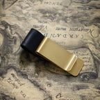 Brass Leather Pen Clip Stainless Steel Cowhide for Traveler's Notebook - Genunine Leather & Metal Notebook Accessory