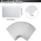 10Pcs Stainless Steel Metal Business Card Size 85*53mm Blank Laser Engraving Cards Special Logo Printing Matte Brushed Finishing
