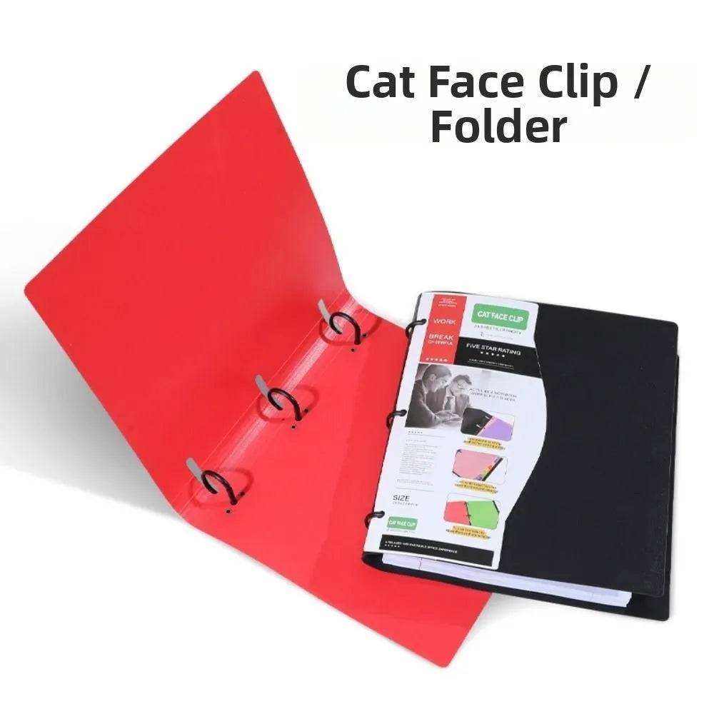 3 Ring Loose-leaf File Folder Thickened Detachable Notebook Binder Portable Waterproof 3 Hole Punched Lined Paper