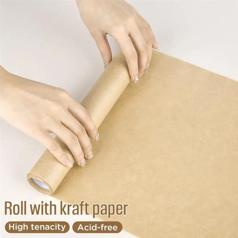 1 Roll 10M 10/30/40/45cm Of Kraft Paper Roll For Gift Wrapping Moving Packing Brown Paper Roll For Painting,Crafts,DIY Making