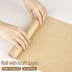 1 Roll 10M 10/30/40/45cm Of Kraft Paper Roll For Gift Wrapping Moving Packing Brown Paper Roll For Painting,Crafts,DIY Making